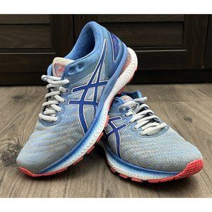 Asics Gel Nimbus 22 Shoes Womens Size 8 Blue Athletic Running Walking Sneakers